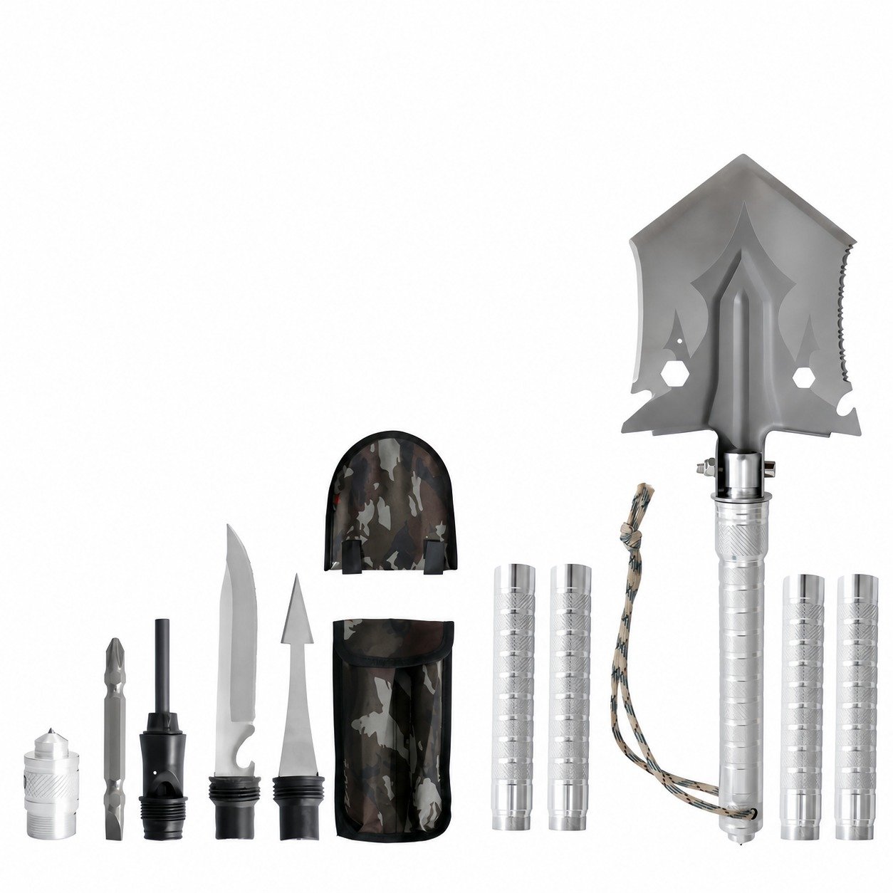 Camping engineer shovel multifunctional iron catalpa outdoor fishing digging garden vehicle convenient military shovel