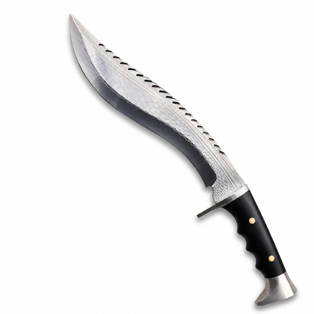 Dragon Scale kukri Knife, A8 Alloy Steel One-Piece kukri Knife
