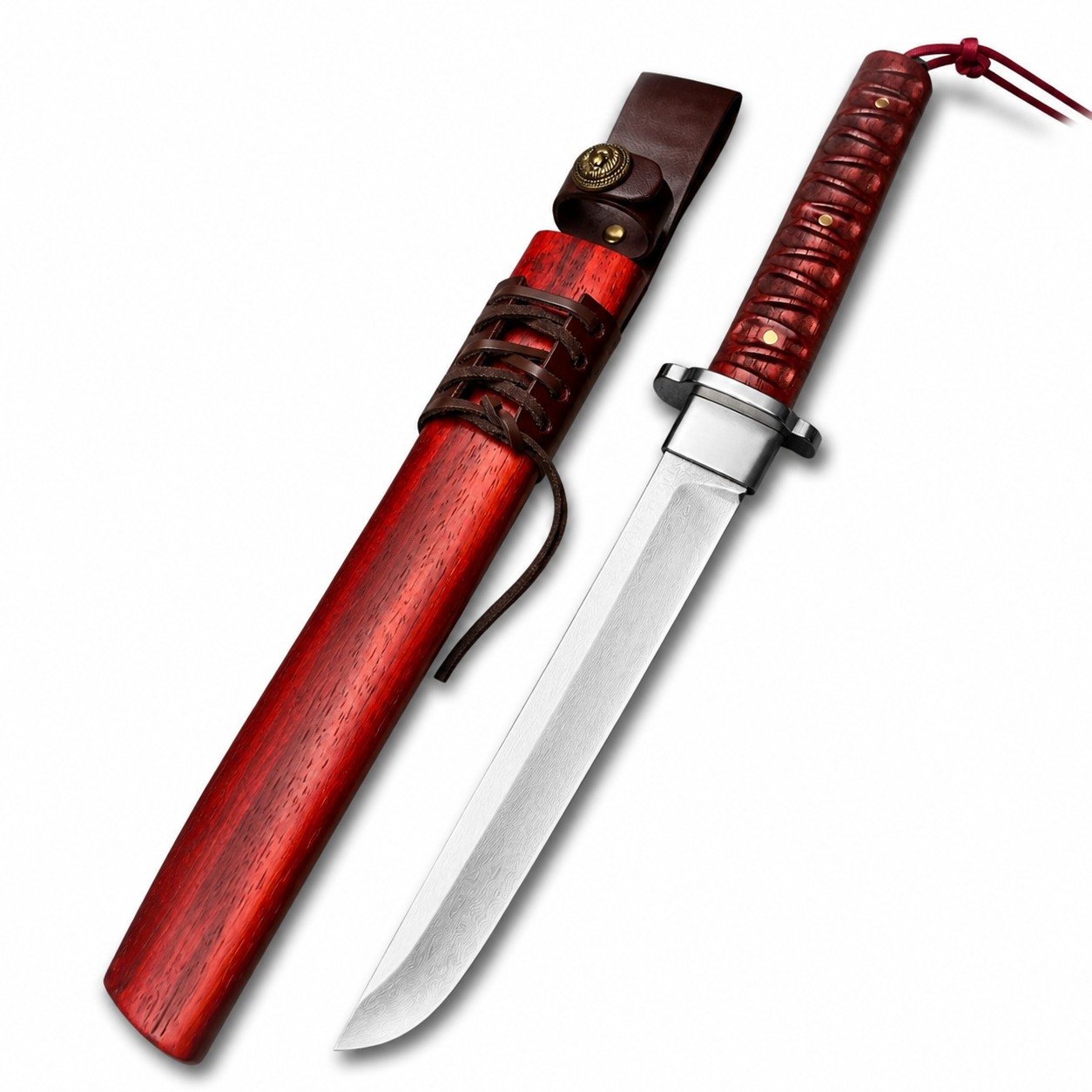 Red Demon Extreme-Core samoerai mes met vast lemmet