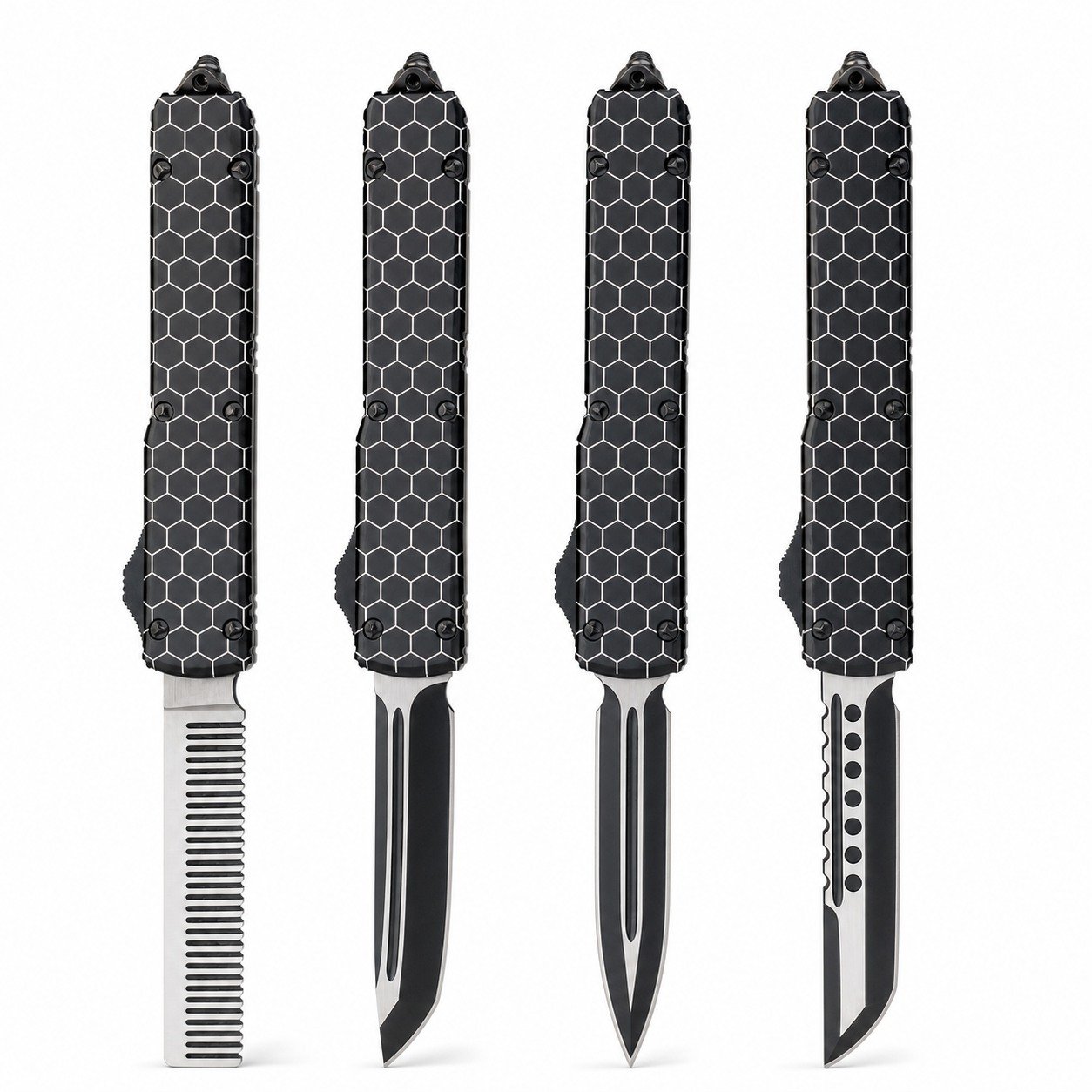 Textured-Handle OTF Knife